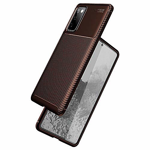 

galaxy s20 fe 5g case,protective phone cover shockproof soft rubber case compatible with samsung galaxy s20 fe(fan edition) 5g 2020 - tq2 - brown