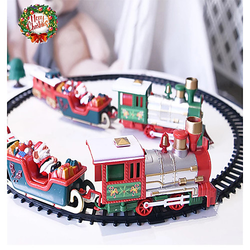 

Lights and Sounds Christmas Electric Train Set Railway Tracks Toys Baby Home Train Sets for Kids Gift