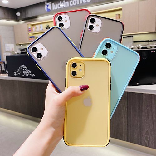 

Case For Apple iPhone 12 / iPhone 11 / iPhone 11 Pro Shockproof Back Cover Solid Colored TPU