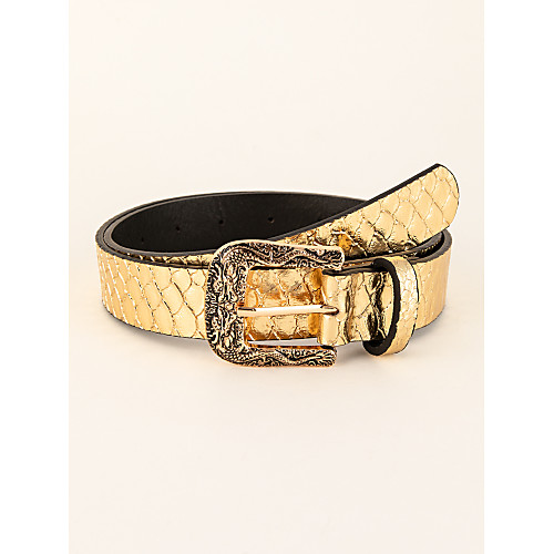 

Women's Waist Belt Casual Daily Holiday Gold Belt Solid Colored Party Work Winter Spring Summer
