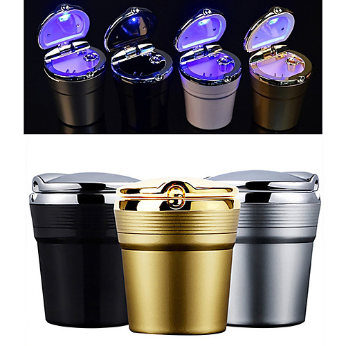 

Universal Car Ashtray With Led Lights With Cover Creative Personality Covered Car Inside The Car multi-function Car Supplies