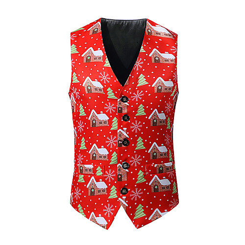 

Santa Claus Cosplay Costume Men's Adults' Christmas Christmas Christmas Polyester Vest