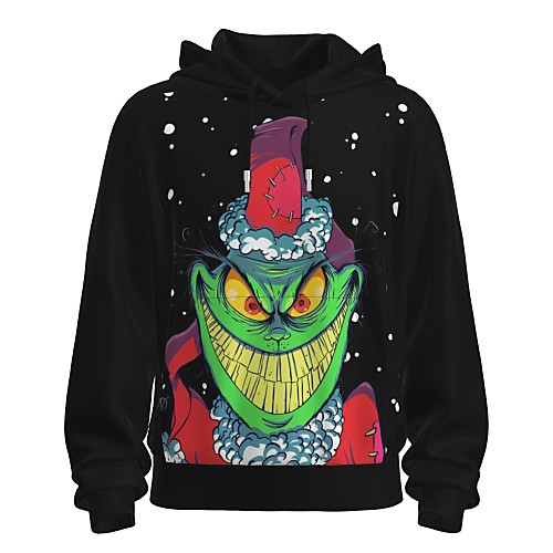 

Men's Pullover Hoodie Sweatshirt Print Graphic 3D Front Pocket Hooded Christmas Daily 3D Print 3D Print Christmas Hoodies Sweatshirts Long Sleeve Black