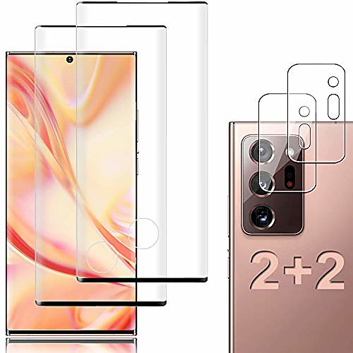 

22-Pack Screen Protector For Samsung Galaxy Note 20 ultra With 2 pack Tempered Glass Screen Protector 2 pack Camera Lens Protector 9H Hardness Scratch Resistant For Galaxy Note 20 5G Note 10