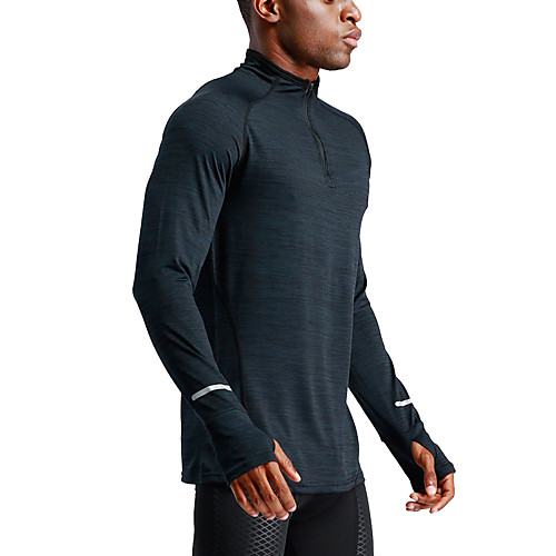 

UABRAV Men's Long Sleeve High Neck Sweatshirt Running Shirt Quarter Zip Tee Tshirt Top Summer Moisture Wicking Quick Dry Sweat Out Fitness Gym Workout Running Walking Jogging Sportswear Solid Colored