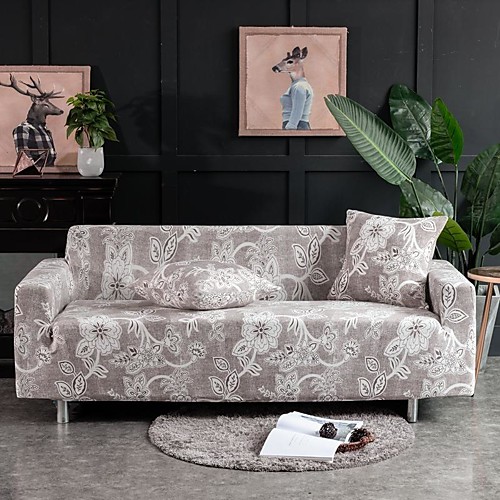 

Floral Print 1-Piece Sofa Cover Soft Stretch Slipcover for 1~4 Cushion Couch Armchair/Loveseat/Three Seater/Four Seater/L shaped sofa,Easy to Install(1 Free Cushion Cover)