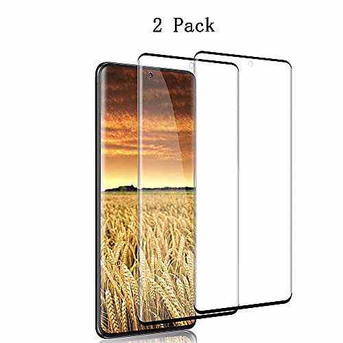 

2 pack s20 ultra screen protector, fingerprint recognition 3d touch coverage hd clear anti-bubble 9h hardness tempered glass screen protector film for samsung phone galaxy s 20 ultra (6.9)