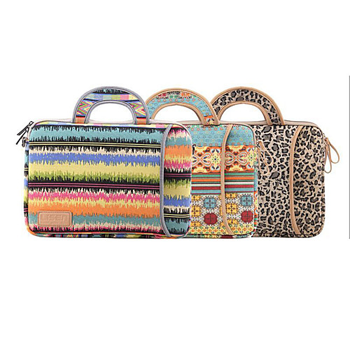 

LITBest 13.3 Inch Laptop / 14 Inch Laptop / 15.6 Inch Laptop Sleeve / Briefcase Handbags Polyester Patchwork / Leopard Print for Men for Women for Business Office Waterpoof Shock Proof