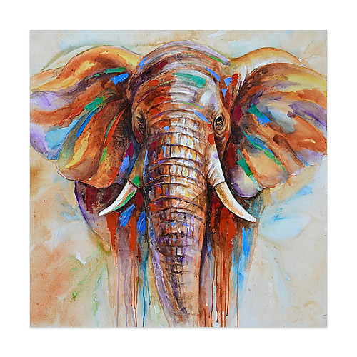 

Elephant Oil Painting On Canvas Abstract Contemporary Art Wall Paintings Handmade Painting Home Office Decorations Canvas Wall Art Painting Rolled Canvas(No Frame)