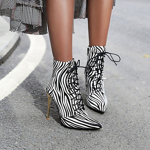 

Women's Boots Stiletto Heel Pointed Toe Party & Evening PU Leopard Black Gold