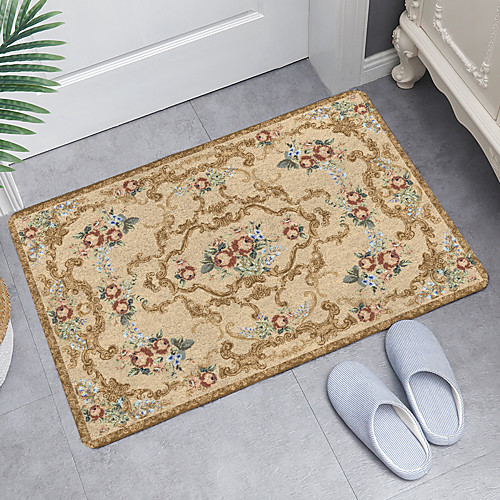 

Retro Pattern Digital Printing Floor Mat Modern Bath Mats Nonwoven Memory Foam Novelty Bathroom
