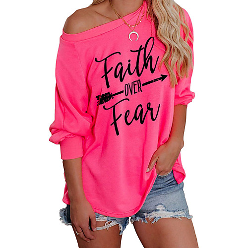 

Women's Hoodie Sweatshirt Graphic Text Letter Basic Casual Hoodies Sweatshirts Loose Blue Black Red