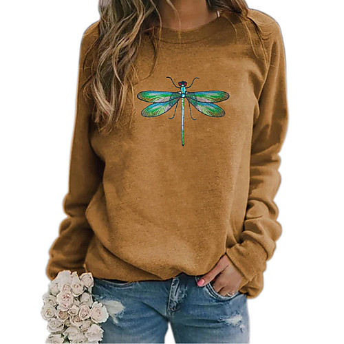 

Women's Hoodie Sweatshirt Animal Patterned Graphic Daily Basic Casual Hoodies Sweatshirts Blue Khaki Green