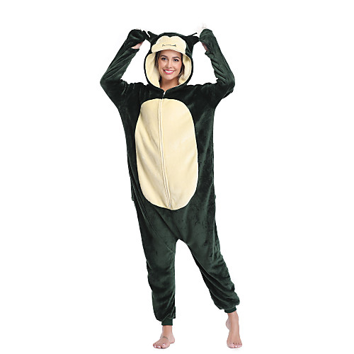 

Adults' Kigurumi Pajamas Nightwear Camouflage Fox Zebra Snorlax Onesie Pajamas Flannel Fabric Orange / Green / Rainbow Cosplay For Men and Women Animal Sleepwear Cartoon Festival / Holiday Costumes