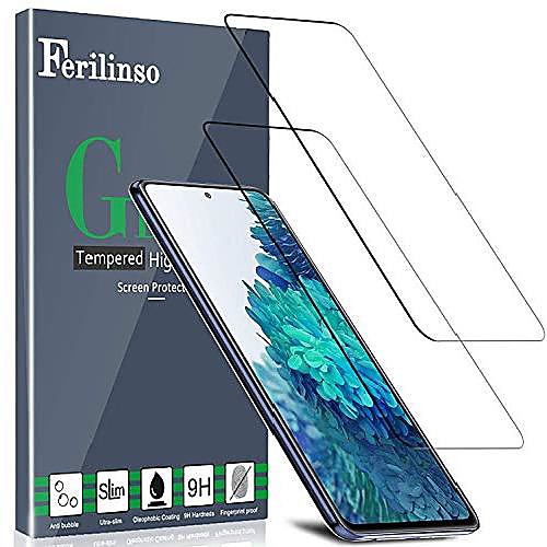 

[2 pack] screen protector for samsung galaxy s20 fe / a51 [tempered-glass] [military protective] [hd clear] [case friendly] [anti-fingerprint] [anti-scratch] [bubble free]
