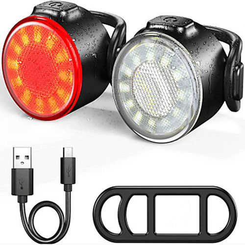 

LED Bike Light Bike Glow Lights Rear Bike Tail Light Tail Light LED Bicycle Cycling Waterproof Portable USB Charging Output New Design Lithium Battery 200 lm Built-in Li-Battery Powered White Red