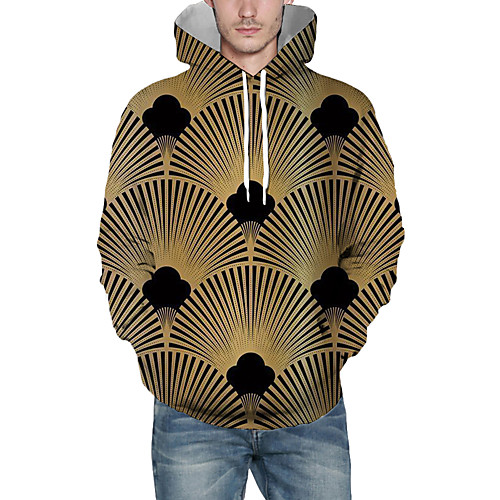 

Men's Pullover Hoodie Sweatshirt Graphic Abstract 3D Front Pocket Hooded Daily 3D Print 3D Print Casual Hoodies Sweatshirts Long Sleeve Khaki