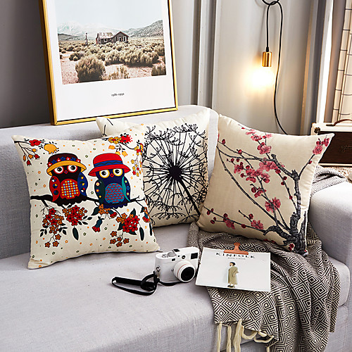 

Plant Pattern Gift Pillow Covers Flower Pattern Cushion Cover for Home Sofa Decorative Throw Pillowcase 4545cm