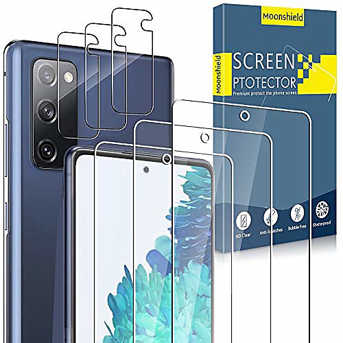 

3-Pack Camera Lens Protector3-Pack Tempered Glass Screen Protector For Samsung Galaxy S21 5G S21 Ultra HD Clarity No-Bubble Screen Protector For Samsung Galaxy S21 S20 Plus S10Lite S20fe S10e