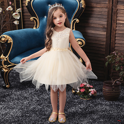 

Princess Flapper Dress Dress Party Costume Girls' Movie Cosplay Cosplay Costume Party White Purple Blue Dress Christmas Children's Day New Year Polyester Organza