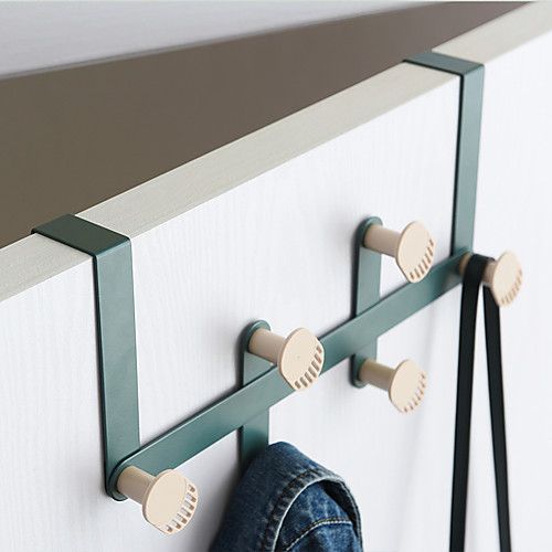 

Modern Door Hook Organizer Rack, Clothes Hanger, Coat Hook, Use in Bathroom and Bedroom, 6 Hooks