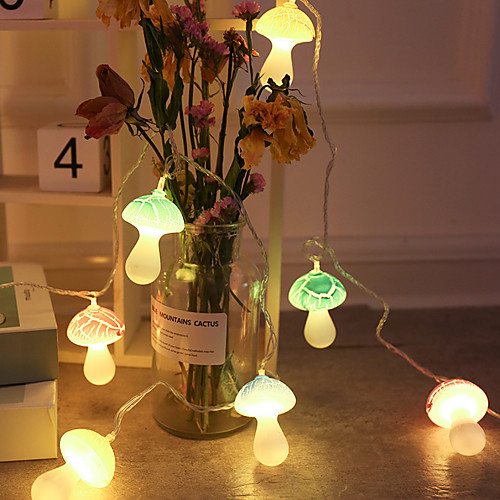 

Mushroom Fairy Light Chain LED String Christmas Lights Outdoor Street Garland Lamp For Bedroom Living Room Decoration