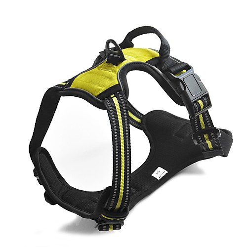 

Dog Harness Walking Training Running Casual Safety Solid Colored Character Bone Fabric Husky Golden Retriever Dalmatian Corgi Beagle Bulldog Black Red Orange Green