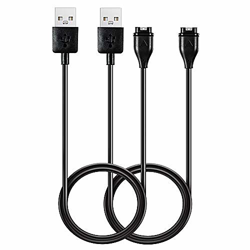 

1 Pcs Watch Band compatible with garmin vivoactive 4 charger, replacement usb data charging clip charger cable cord for garmin vivoactive 4 /4s smartwatch only (vivoactive 4 charger) (2pack)