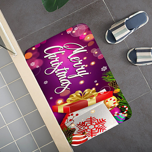 

Christmas Santa Claus Holiday Party Christmas Tree Elk Snowflake Candle Gift Firepla Pattern Rug Door Mat Hallway Carpets Area Rugs for Bedroom Living Room Carpet Kitchen Bathroom Anti-Slip Floor Mats