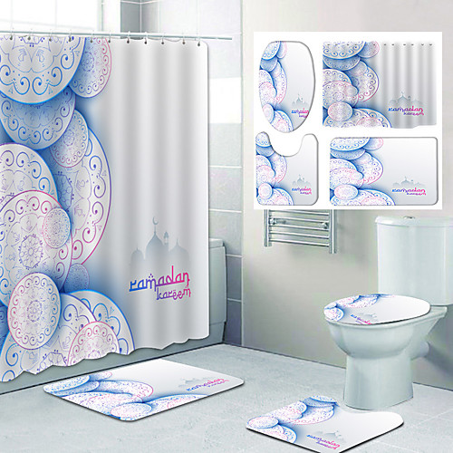 

Mandala Pattern PrintingBathroom Shower Curtain Leisure Toilet Four-Piece Design