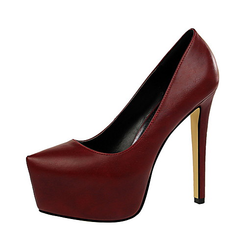 

Women's Heels Stiletto Heel Pointed Toe Minimalism Daily PU Solid Colored Almond White Black