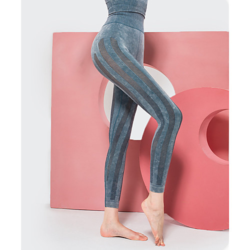

Women's Sporty Comfort Sports Gym Yoga Leggings Pants Solid Colored Ankle-Length Cut Out Patchwork Black Blue Purple Green