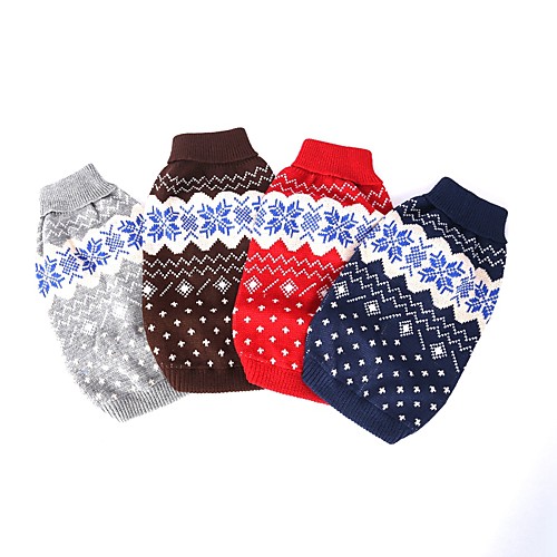 

Dog Cat Pets Sweater Puppy Clothes Christmas Slogan Deer Cosplay Christmas Winter Dog Clothes Puppy Clothes Dog Outfits Red Blue Gray Costume for Girl and Boy Dog Polyster S M L XL