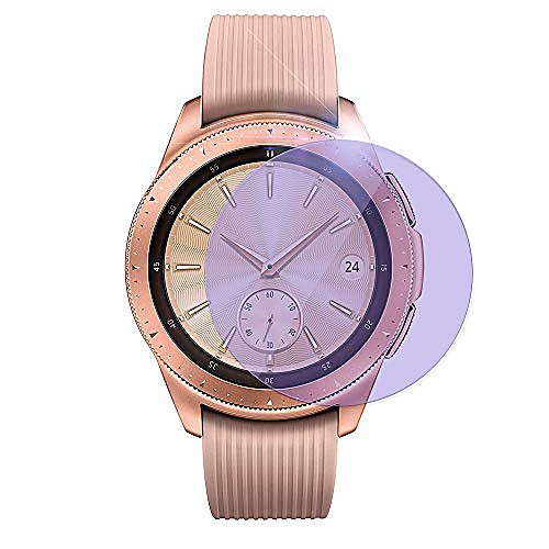 

5 Pcs Smartwatch Screen Protector for samsung galaxy watch 42mm, [9h hardness] [anti-fingerprint] [bubble free] anti blue light tempered glass film for galaxy watch 42mm
