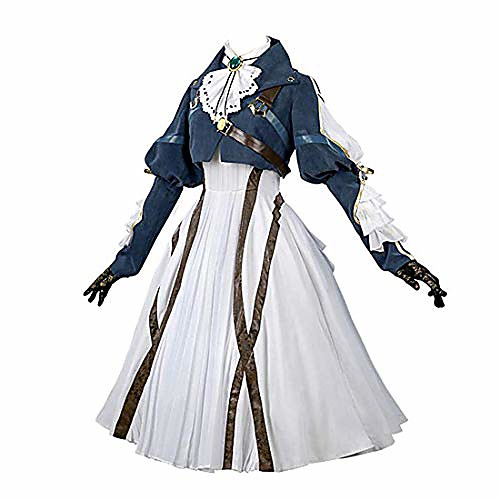 

violet evergarden cosplay costume womens anime uniforms suit,dark blue,small