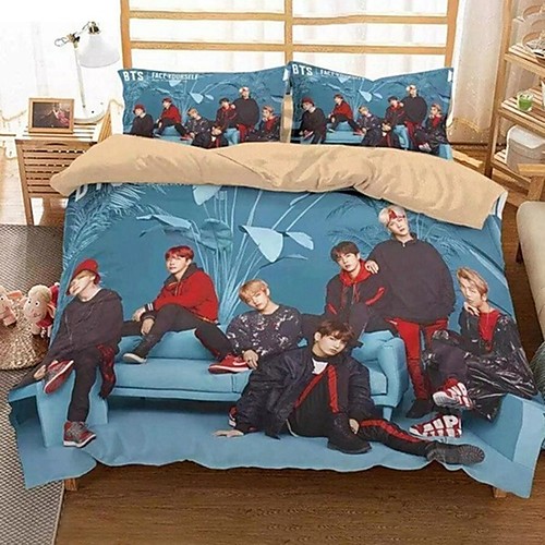 

Home Textiles 3D Bedding Set Duvet Cover with Pillowcase 2/3pcs Bedroom Duvet Cover Sets Bedding BTS