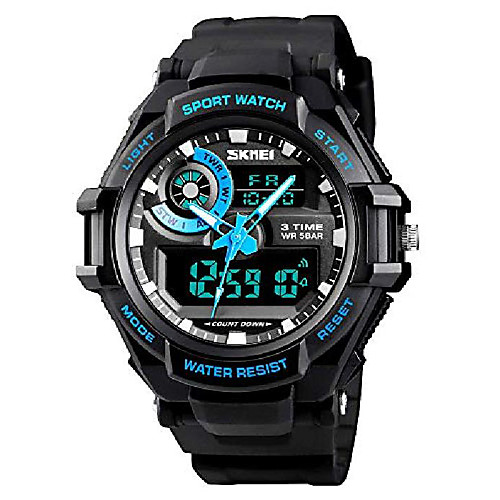

mens digital watch outdoor sports watch 50mm waterproof chronograph military shock watch for men