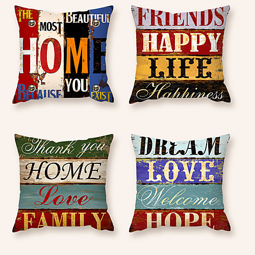 

Cushion Cover 4PC Short Plush Soft Decorative Square Throw Pillow Cover Cushion Case Pillowcase for Sofa Bedroom 45 x 45 cm (18 x 18 Inch) Superior Quality Machine Washable