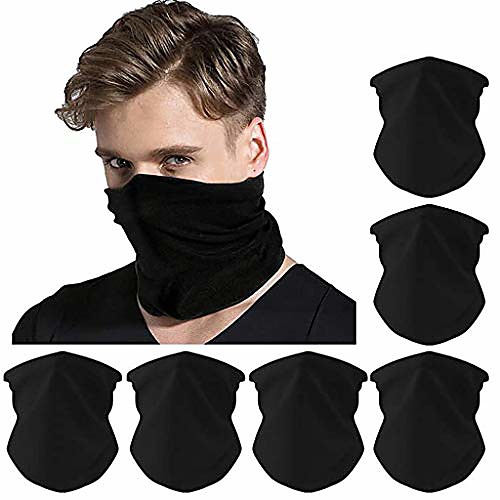 

6pcs magic scarf outdoor headwear bandana sport tube uv face scarf workout hiking black