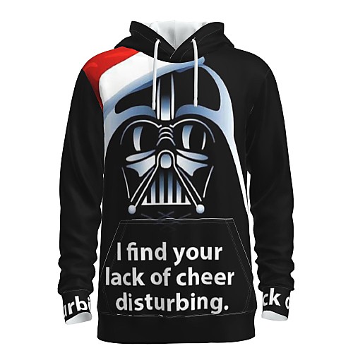 

Men's Pullover Hoodie Sweatshirt Graphic 3D Ugly Christmas Front Pocket Hooded Christmas Daily 3D Print 3D Print Christmas Hoodies Sweatshirts Long Sleeve Black / Letter