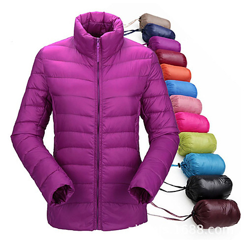 

Women's Long Sleeve Sports Puffer Jacket Outdoor Down Jacket Full Zip Outerwear Coat Top Street Casual Winter Thermal Warm Packable Lightweight Fitness Gym Workout Running Jogging Training Sportswear