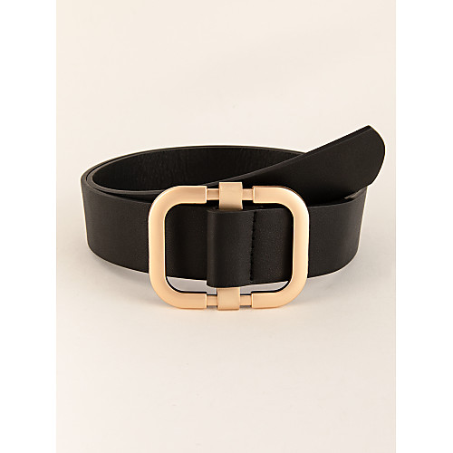 

Women's Waist Belt Casual Daily Holiday Black Belt Solid Colored Party Work Winter Spring Summer