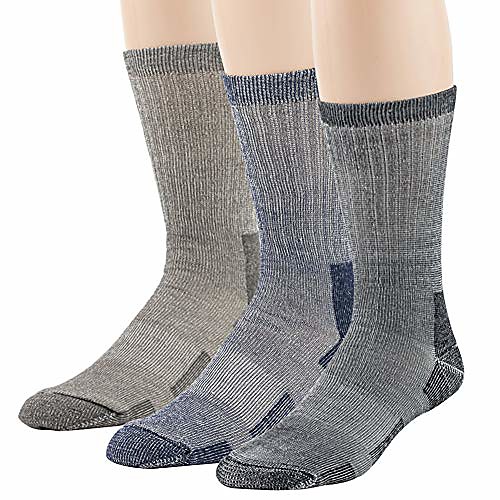

hiking socks for men & women, 3 pairs outdoor warm thermal socks, cushioned, breathable