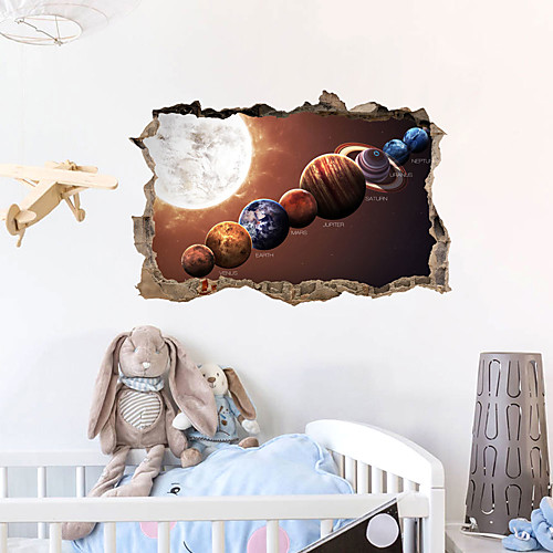 

3D Broken Wall Star Series Wall Stickers Home Children's Room Bedroom Background Decoration Removable Wall Stickers 6090CM