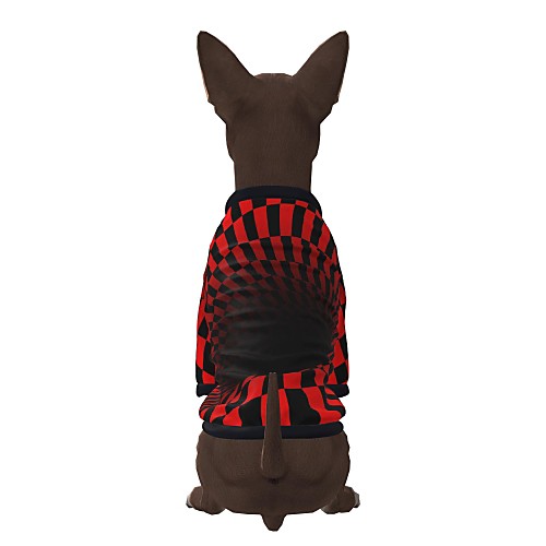 

Dog Shirt / T-Shirt Graphic Optical Illusion 3D Print Exaggerated Casual / Daily Dog Clothes Puppy Clothes Dog Outfits Breathable Red Costume for Girl and Boy Dog Polyster S M L XL