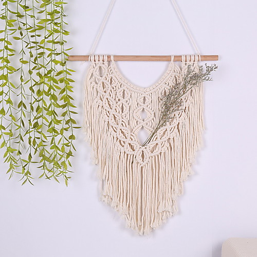 

Boho Hand Woven Macrame Wall Tapestry Bohemian Boho Art Decor Blanket Curtain Hanging Home Bedroom Living Room Decoration Nordic Handmade Tassel Cotton