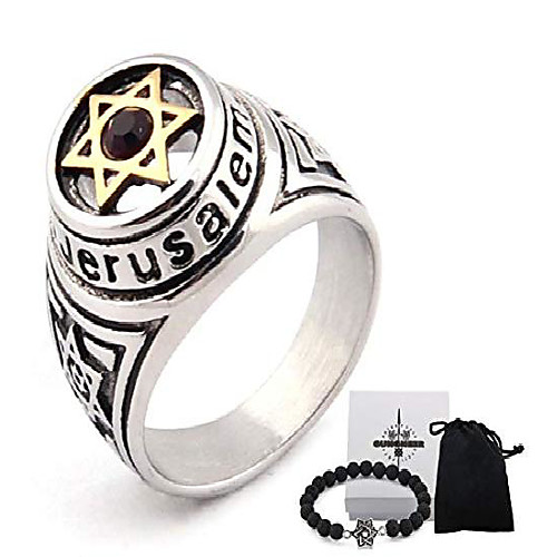 

stainless steel hexagram star ancient protection power symbol strength talisman accessory for men women