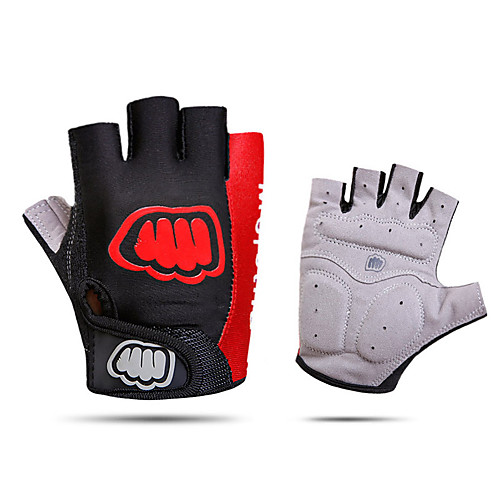

Bike Gloves / Cycling Gloves Anti-Slip Breathable Quick Dry Fingerless Gloves Sports Gloves Red Blue Grey for Adults' Outdoor Exercise Cycling / Bike