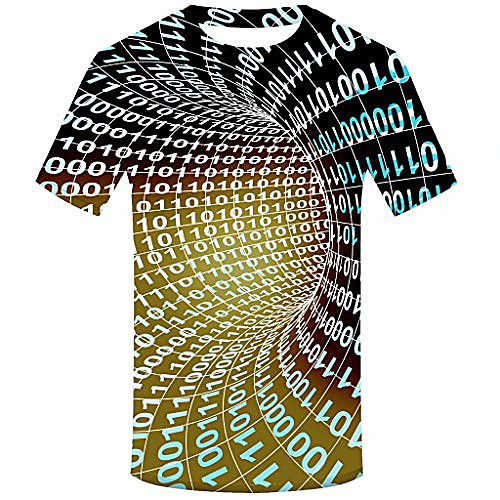 

Men's T shirt Shirt 3D Print N / A Short Sleeves Causal Tops Round Neck TXU-1077 TXU-1119 TXU-1294