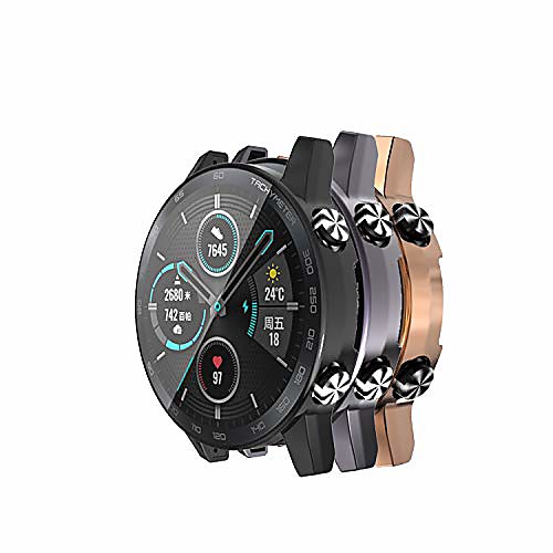 

screen protector case compatible with huawei honor magic watch 2 46mm covers full protective cover for honor magic watch 2 46mm (not for 42mm) (blackgrayrose gold)